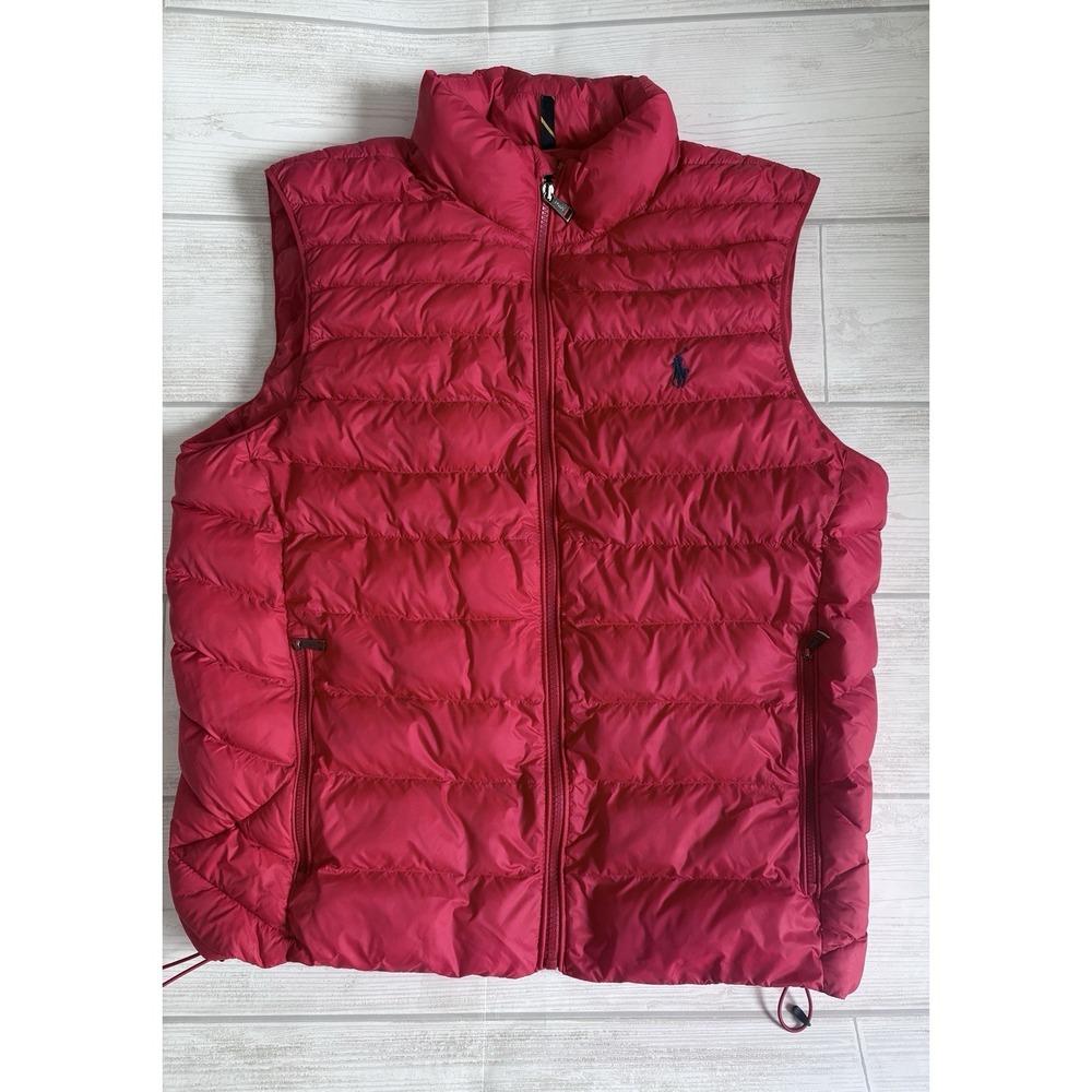 Polo Ralph Lauren Men's The Colden Packable Quilted Vest Red Size M